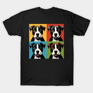 Pop Retro Staffordshire Bull Terrier Art - Cute Puppy T-Shirt